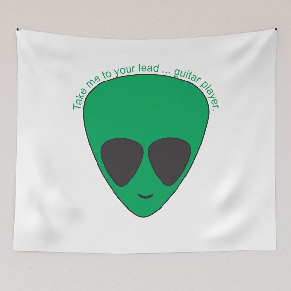 Item preview, Alien Guitar Pick Take me to your Lead... guitar player designed and sold by TerScott.