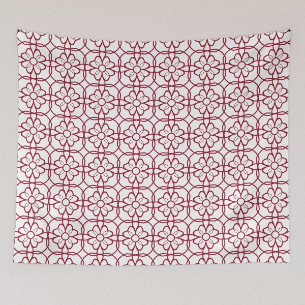 Item preview, Crimson Red Flower Flourish Pattern designed and sold by Jared Davies.