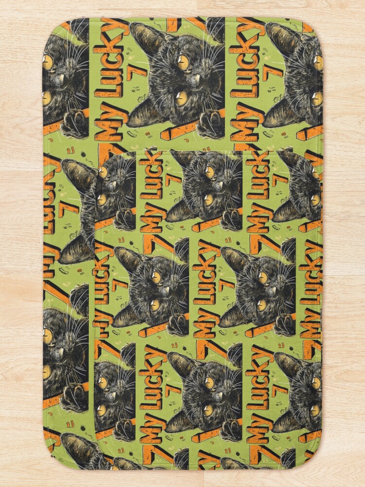 Thumbnail 5 of 6, Bath Mat, My Lucky 7 designed and sold by Ryslissa.