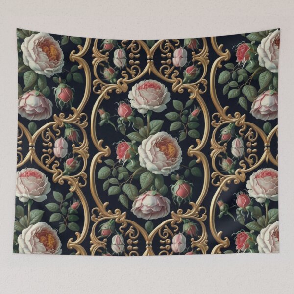 Item preview,  Elegant Pink Roses, Black Baroque designed and sold by Cr320.