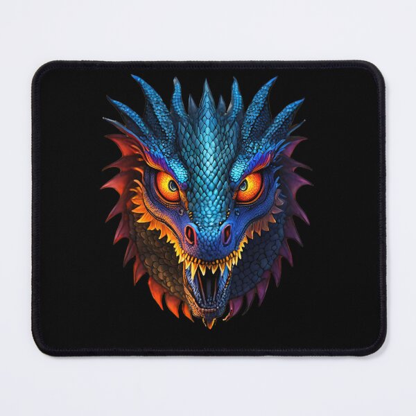 Item preview, Scary Blue Dragon Orange Eyes designed and sold by Lelijo.