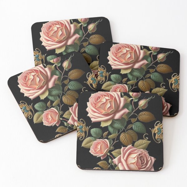 Item preview, Elegant Pink Roses, Black Baroque designed and sold by Cr320.