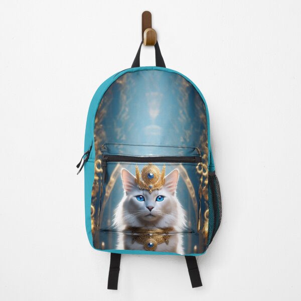 Item preview, Pretty white cat with blue eyes wearing a crown designed and sold by NAGNE.