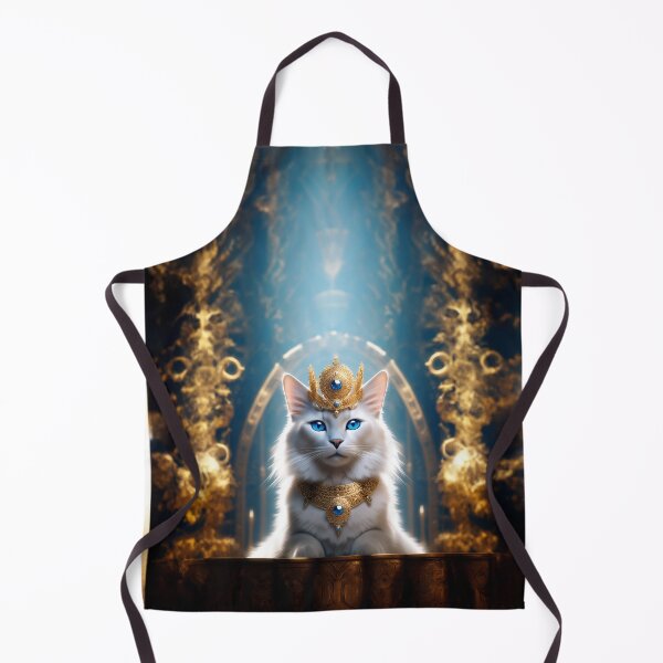 Item preview, Pretty white cat with blue eyes wearing a crown designed and sold by NAGNE.