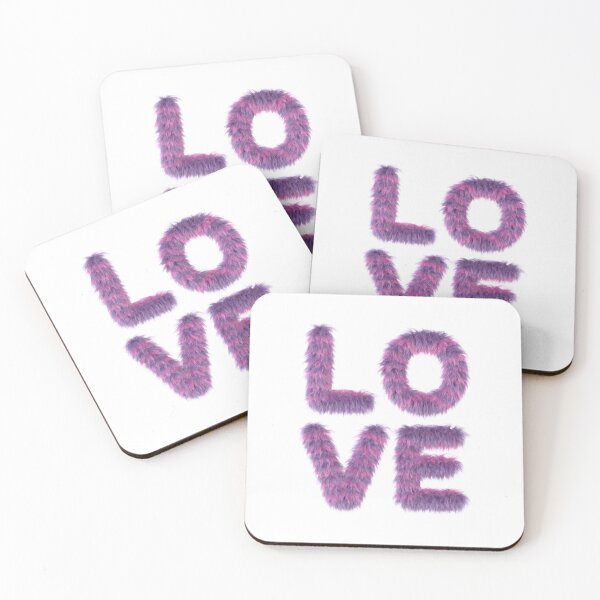 Item preview, Purple 3d Valentines Fur Textured Love Letters designed and sold by Kimheawon.