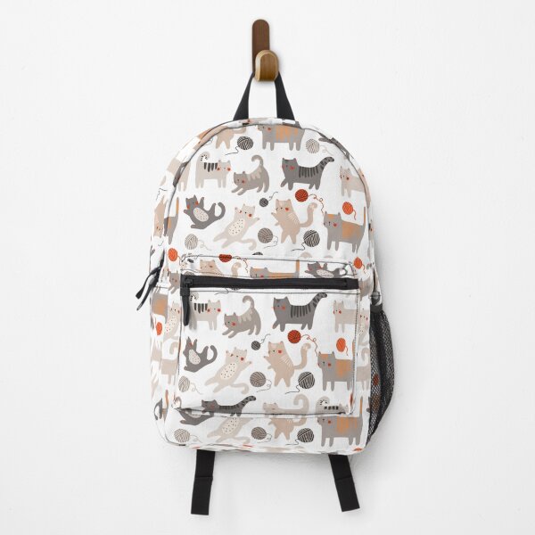 Item preview, pattern with cute cartoon cats designed and sold by the-myro.