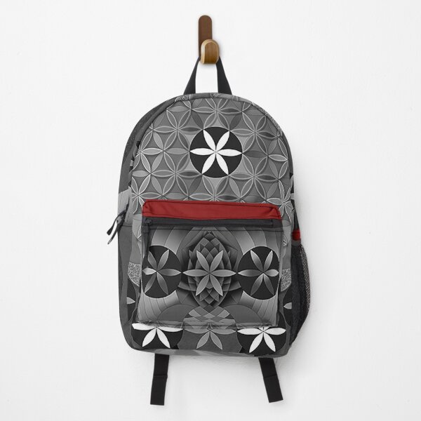 Item preview, flower of life mandala composition black and white retro urban style designed and sold by Carlos Gudino.