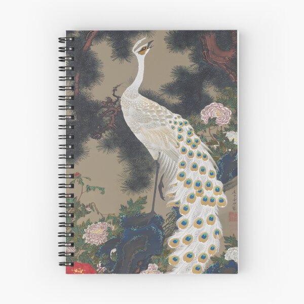 Item preview, Old Pine Tree and Peacock by Ito Jakuchu - japanese painting designed and sold by EmeraldeaArt.