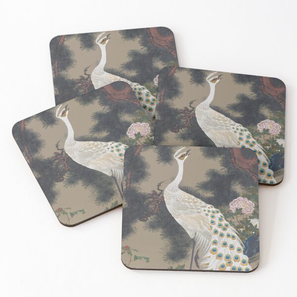 Item preview, Old Pine Tree and Peacock by Ito Jakuchu - japanese painting designed and sold by EmeraldeaArt.