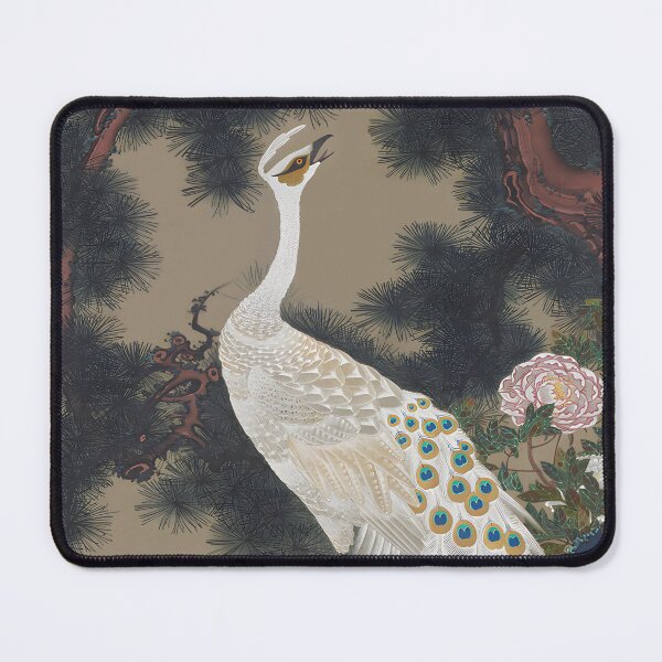 Item preview, Old Pine Tree and Peacock by Ito Jakuchu - japanese painting designed and sold by EmeraldeaArt.