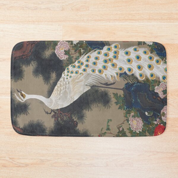 Item preview, Old Pine Tree and Peacock by Ito Jakuchu - japanese painting designed and sold by EmeraldeaArt.