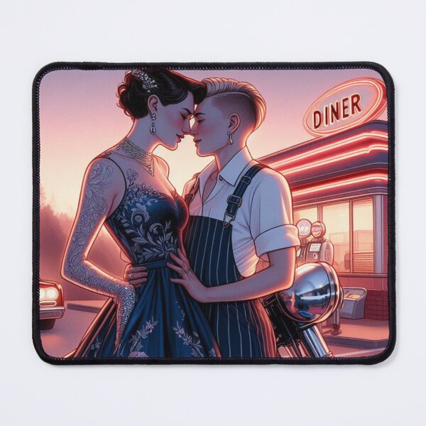 Item preview, Romantic Lesbian Couple Vintage Style designed and sold by BoldandBiker.