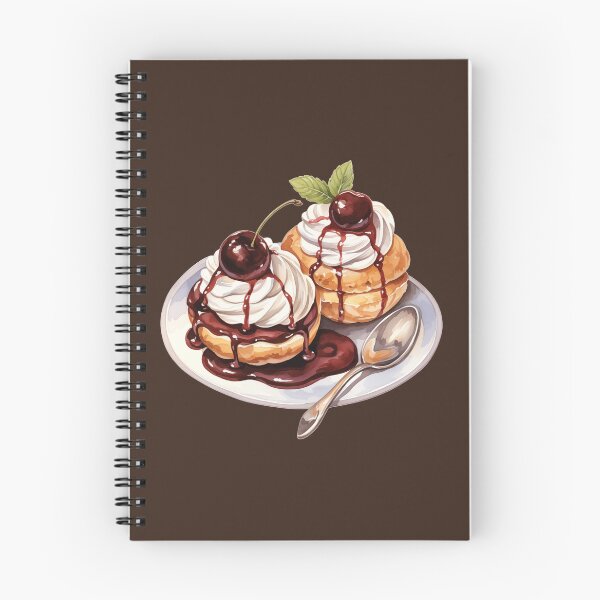 Item preview, Cream Puffs Topped With Chocolate Glaze And Cherries designed and sold by Alicia Chee.