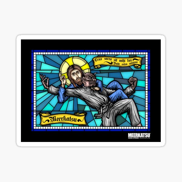 Jesus vs Satan Sticker