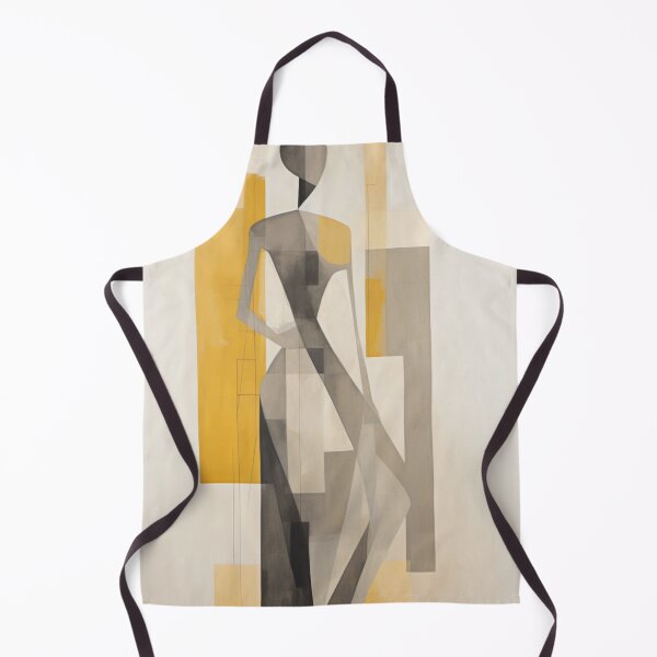 Item preview, Abstract woman in gray and yellow designed and sold by ThisWayUpAr.