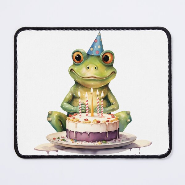Item preview, Happy Birthday Funny frog designed and sold by AngelinaBezm.