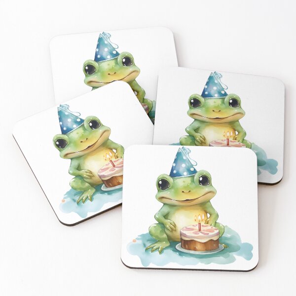 Item preview, Happy Birthday Cute frog designed and sold by AngelinaBezm.