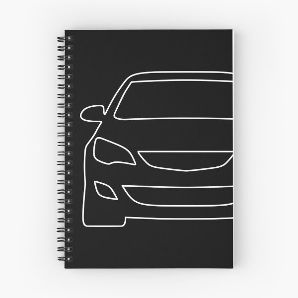 Item preview, Opel Vauxhal Holden Astra J 2009-2015 simple white lined art designed and sold by EdimDesign.