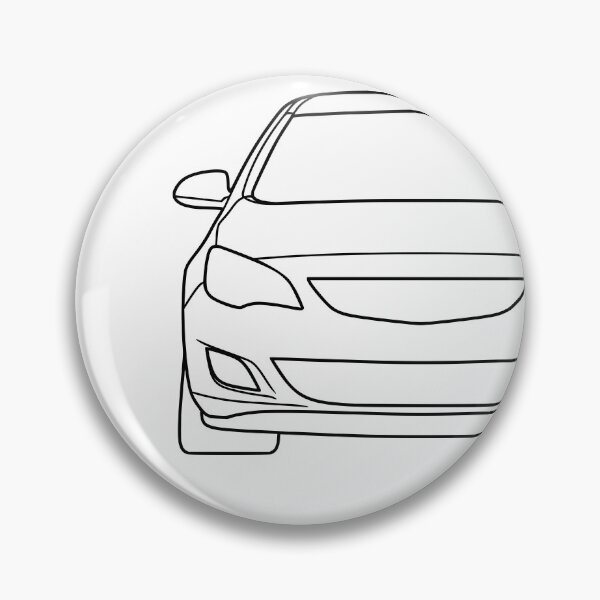 Item preview, Opel Vauxhal Holden Astra J 2009-2015 black lined art designed and sold by EdimDesign.