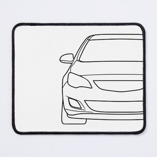 Item preview, Opel Vauxhal Holden Astra J 2009-2015 black lined art designed and sold by EdimDesign.