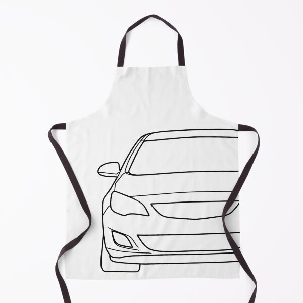 Item preview, Opel Vauxhal Holden Astra J 2009-2015 black lined art designed and sold by EdimDesign.