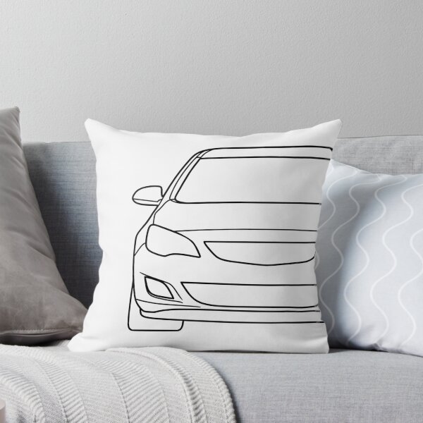 Item preview, Opel Vauxhal Holden Astra J 2009-2015 black lined art designed and sold by EdimDesign.