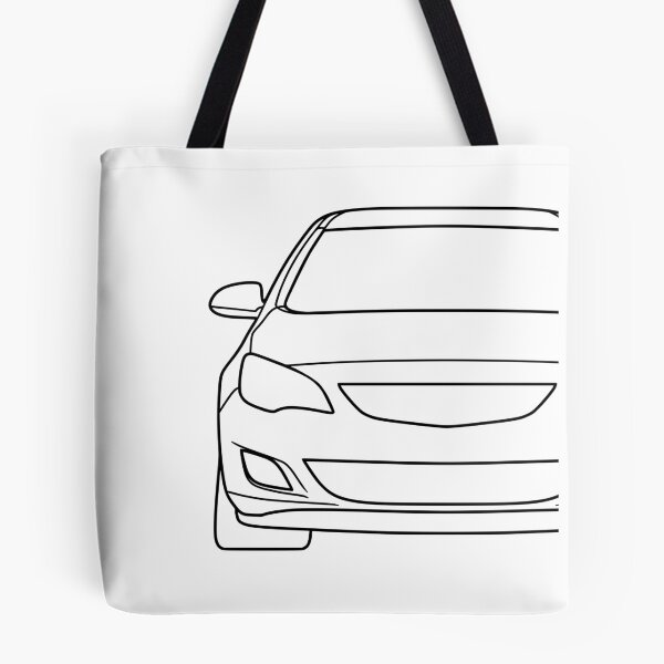 Item preview, Opel Vauxhal Holden Astra J 2009-2015 black lined art designed and sold by EdimDesign.