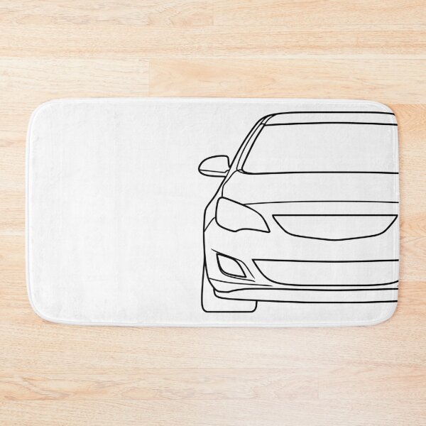 Item preview, Opel Vauxhal Holden Astra J 2009-2015 black lined art designed and sold by EdimDesign.