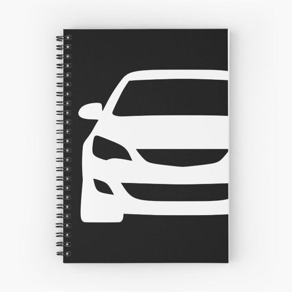 Item preview, Opel Vauxhal Holden Astra J 2009-2015 simple white silhouette designed and sold by EdimDesign.