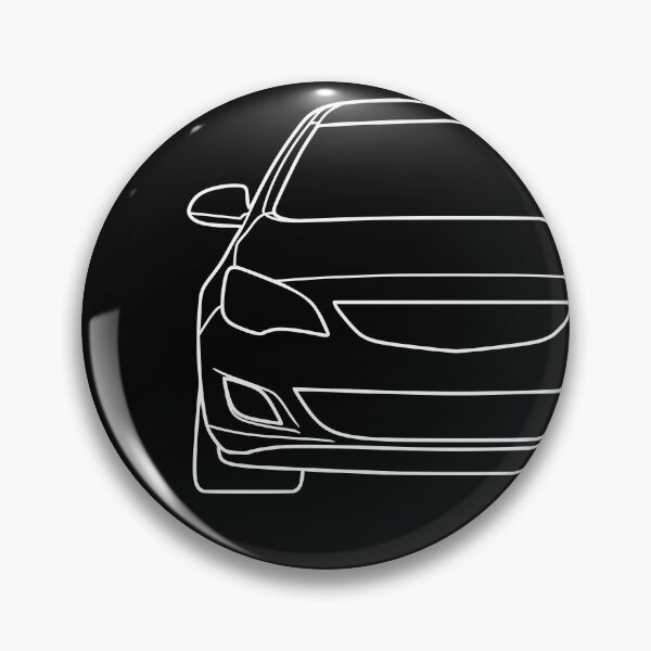 Item preview, Opel Vauxhal Holden Astra J 2009-2015 simple white lined art designed and sold by EdimDesign.