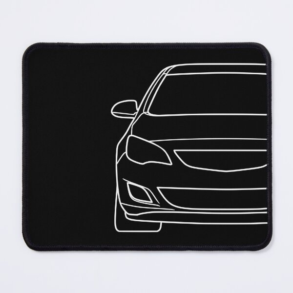 Item preview, Opel Vauxhal Holden Astra J 2009-2015 simple white lined art designed and sold by EdimDesign.