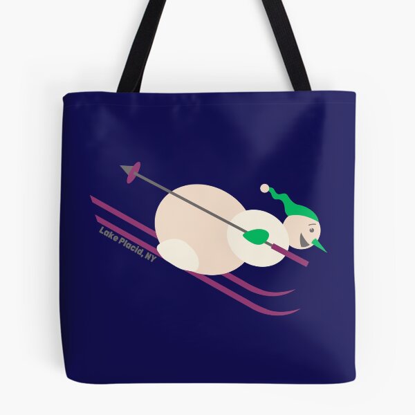 Item preview, Go, Snowman! Downhill Skiing in Lake Placid, NY designed and sold by YonderAndBeyond.