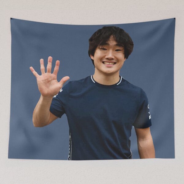 Item preview, Yuki Tsunoda F1 Driver in Waving Alpha F1 Team Daniel Teammate designed and sold by FormulaGTee1.