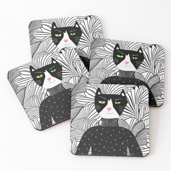 Item preview, Black and white cat designed and sold by GasconyPassion.
