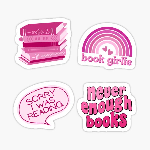 Aperçu de l'œuvre Pack de livres rétro rose mignon créée et vendue par humnoo.