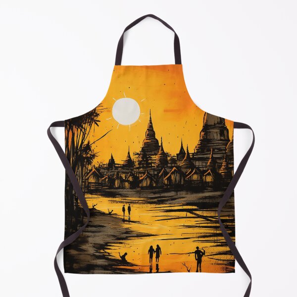 Item preview, Bagan city colorful travel vintage graphic designed and sold by wonderfulpark.