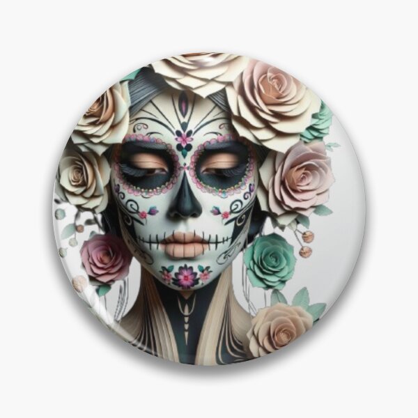 Item preview, Feminine Los Muertos Bustier with Pastel Flowers designed and sold by OlaMarket.