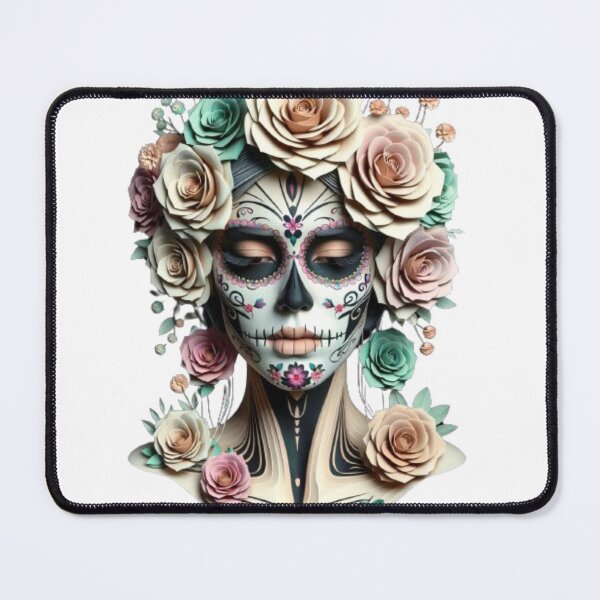 Item preview, Feminine Los Muertos Bustier with Pastel Flowers designed and sold by OlaMarket.