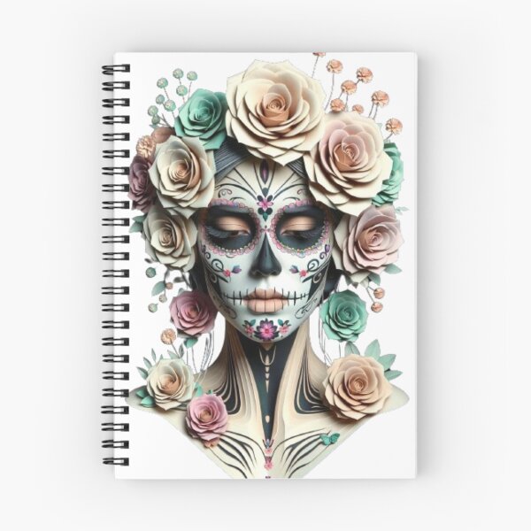 Item preview, Feminine Los Muertos Bustier with Pastel Flowers designed and sold by OlaMarket.