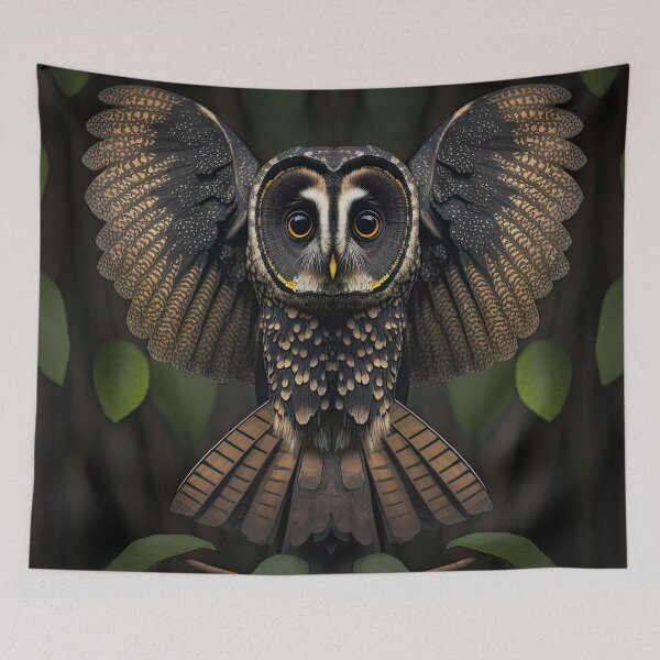 Item preview, Owl sooty moth designed and sold by locustgirl.