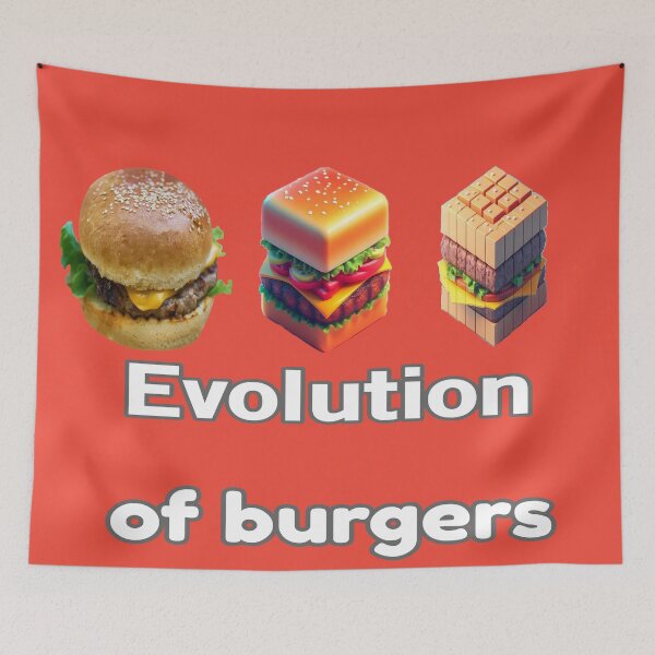 Item preview, Evolution Of Burgers designed and sold by Surreallytee.