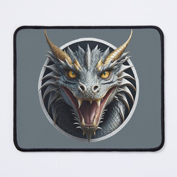 Item preview, Scary Grey Dragon Yellow Eyes designed and sold by Lelijo.