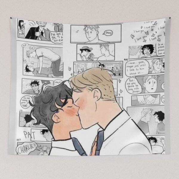 Item preview, Heartstopper cartoon sketch - Charlie and Nick designed and sold by JaimyE.