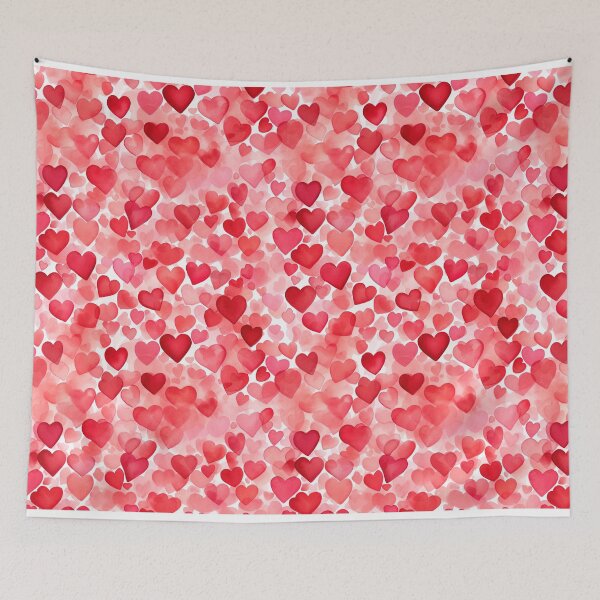 Item preview, Heart Watercolor Valentine's Day Pattern designed and sold by graphicmeyou.