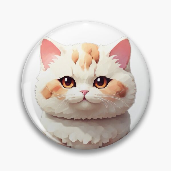 Item preview, Adorable Chubby Cat - Pixel Art designed and sold by pinksunsets.