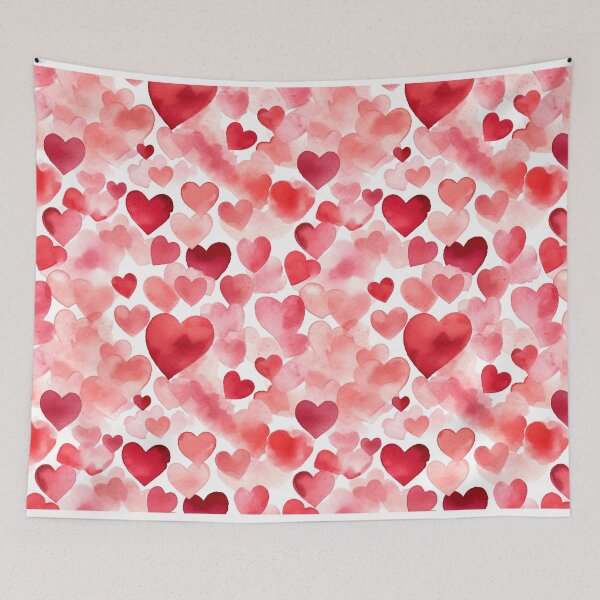 Item preview, Red Heart Watercolor Valentine's Day designed and sold by graphicmeyou.