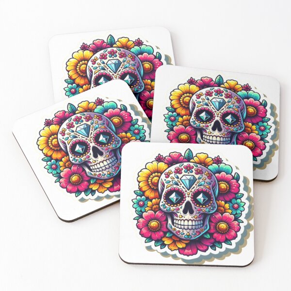 Item preview, Shiny Diamond Eyes Los Muertos Stickers designed and sold by OlaMarket.