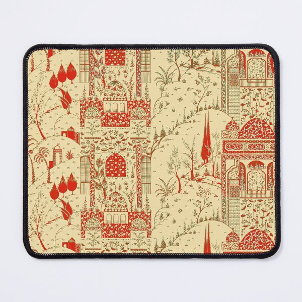 Item preview, Indian miniature inspired design, red and cream  designed and sold by MoisOneOffs.