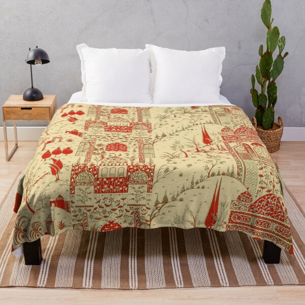 Item preview, Indian miniature inspired design, red and cream  designed and sold by MoisOneOffs.