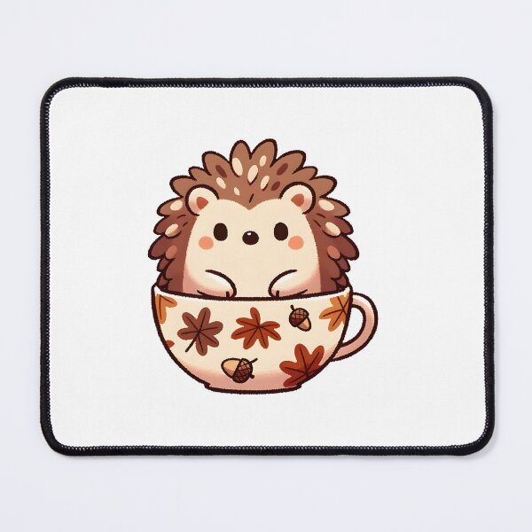 Artikelvorschau, Hedgehog in an Autumn Leaves Teacup entworfen und verkauft von UmbrellaStudio1.